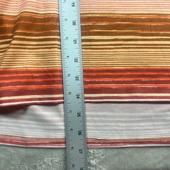 NWT L.L.Bean Women's S Reg Everyday SunSmart Tee Pink Orange Striped UPF 50 - Picture 6 of 7
